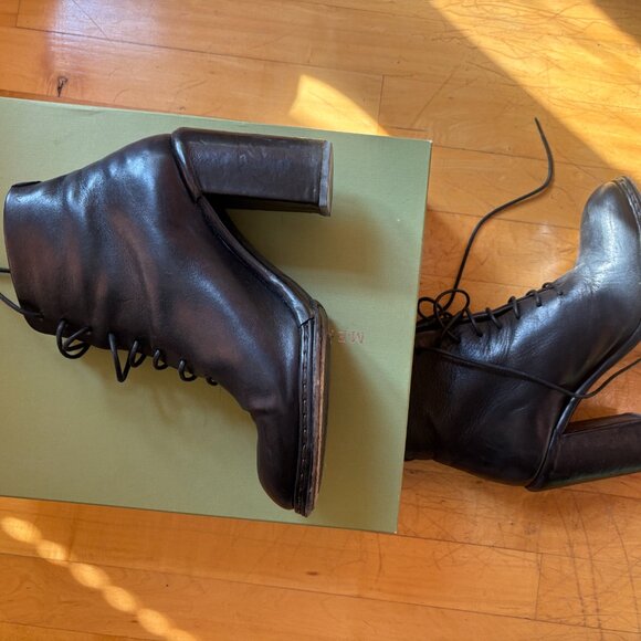 Measponte Parigi Black Laced Boots size 38 1/2 - Picture 3 of 8